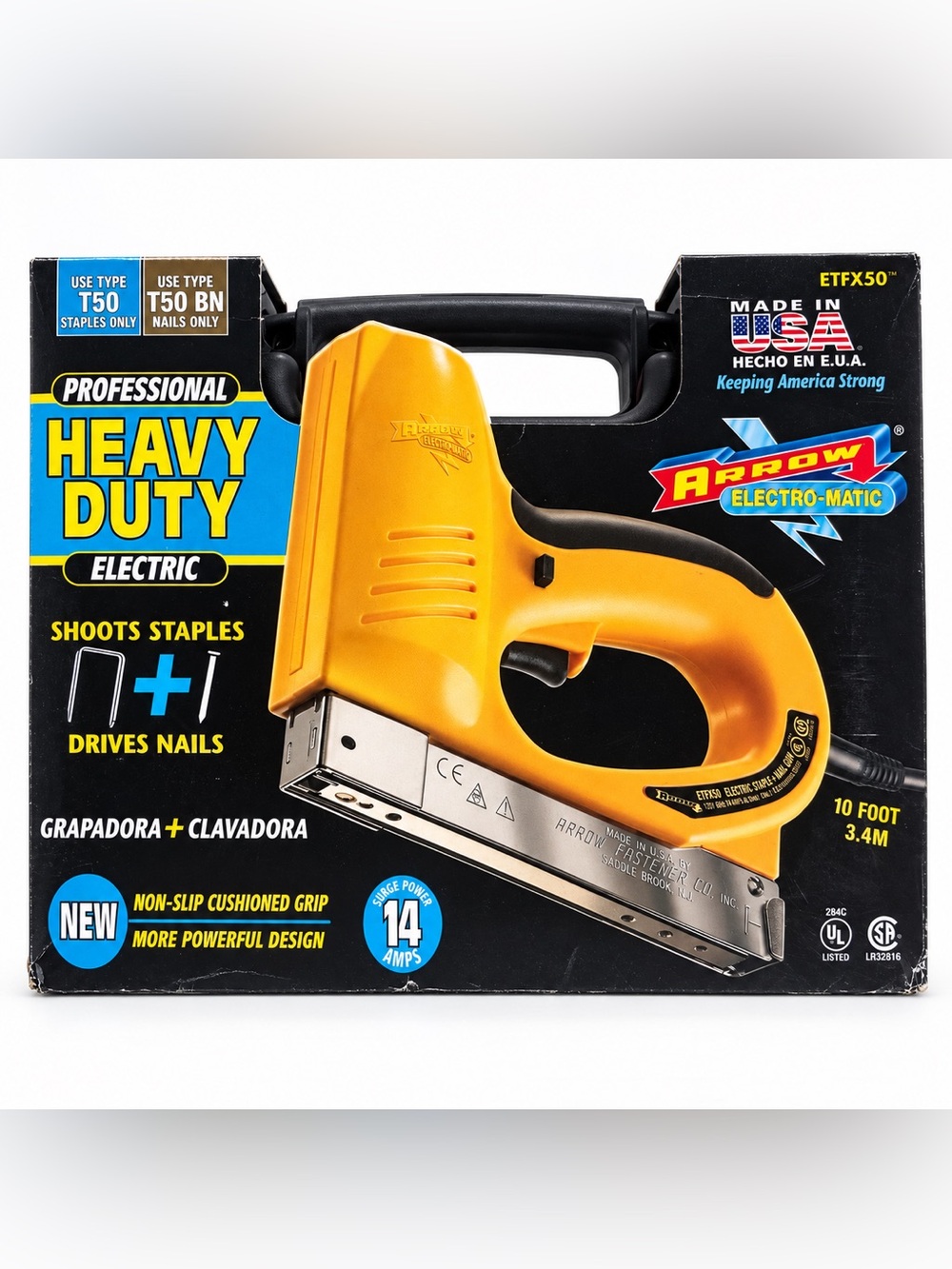 Arrow Yellow and Black Heavy Duty Electric Staple/Nail Gun
